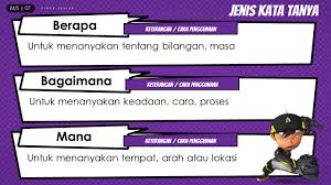 Menanyakan nama, benda, tempat dan binatang. Nota Bergambar Tatabahasa Kata Tanya Koleksi Grafik Untuk Guru
