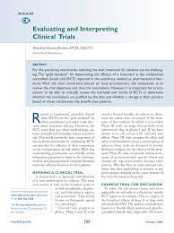 Evaluating and Interpreting Clinical Trials