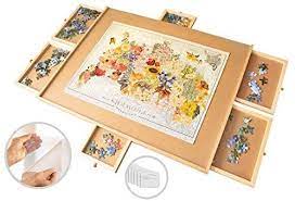 Maybe you would like to learn more about one of these? Amazon Com 1500 Piece Wooden Jigsaw Puzzle Table 6 Drawers 9 Glue Sheets 3 Hangers 27 X 35 Jig In 2021 Jigsaw Puzzle Table Puzzle Table Wooden Jigsaw Puzzles