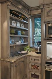 Old World Kitchen Cabinets With Light French Grey Painted 329 500 Distressed Kitchen Cabinets Distressed Cabinets Distressed Kitchen