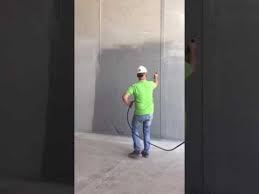 Concrete paint is slightly different than traditional interior or exterior wall paint. Spraying Cement Paint For Concrete Walls Youtube