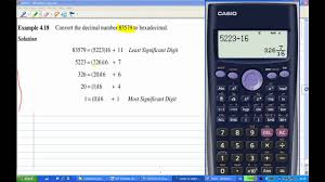 Convert Decimal To Hexadecimal By Calculator Without Base N Conversion Mp4 Youtube