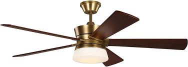 History of monte carlo ceiling fans: Monte Carlo Fans 5atr56habd Atlantic Contemporary Hand Rubbed Antique Brass Led 56 Home Ceiling Fan Mc 5atr56habd