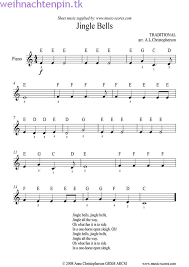 Klaviermusik Nach Buchstaben Jingle Bells Sehr Leichte Christmas Piano Music Piano Sheet Music Easy Sheet Music