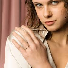 Emerald Cut Diamond Trio Engagement selling Ring