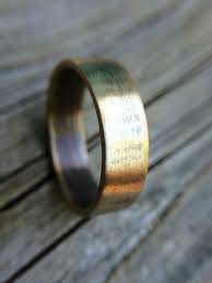 6mm Gold Brass Wedding Band In Rustic Brushed Gunmetal Finish Etsy Wedding Bands Hand Forged Jewelry Rings For Men