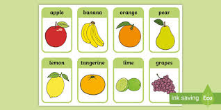 Fruit Flashcards Teacher Made