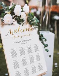 gold seating chart welcome seating chart wedding welcome