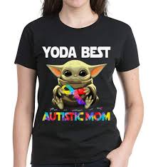 Great Tie Dye Ribbon Baby Yoda Best Autistic Mom Shirt Hoodie Sweater Longsleeve T Shirt