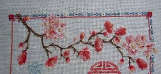 Grille Point De Croix Fleur De Cerisier Point De Croix Broderie Point De Croix Fleur De Cerisier
