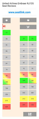 united airlines embraer rj135 seating chart updated april