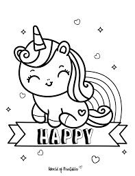 Mane is considered as a symbol of the strength of an animal; The Best Unicorn Coloring Pages For Kids Adults World Of Printables