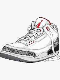 Pegatina Air Jordan 3 Iii Blanco Y Cemento De Rsands Imagenes De Nike Papel De Empapelar Nike Fondos De Nike