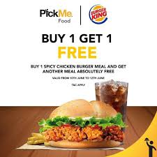 Buy 1 Spicy Chicken Burger Meal From Burger King And Get Another Meal Absolutely Free Promotion Sri Lanka Coupon Lk In 2020 Chicken Burgers Spicy Chicken Meals
