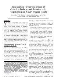 Aerobic Fitness Percentiles For U S Adolescents Cooper