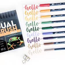Tombow Dual Brush Pen Secondary 10 Pack Palette Diy Calligraphy Tombow Dual Brush Pens