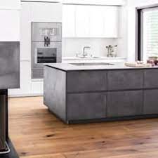 eggersmann e sign beton tokio mit edelstahl und feinstrukturlack lang kuchen accessoires gmbh co kg kuchenzeile mdf schwarz homify kuche beton kuchen design innenarchitektur kuche