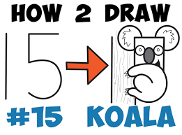 How to draw an anime face!: How To Draw A Cartoon Koala Bear From The Number 15 Easy Drawing Tutorial For Kids How To Draw Step By Step Drawing Tutorials