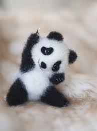 Needle Felted Baby Panda Bear Panda Wool Sculpture Etsy In 2020 Bear Sculptures Felt Animals Baby Panda Bears