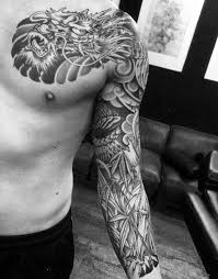 Polish your personal project or design with these sleeve tattoo transparent png images, make it even more personalized and more attractive. 100 Dragon Sleeve Tattoo Designs For Men Fire Breathing Ink Ideas