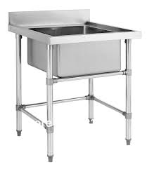stainless steel big single sink bench