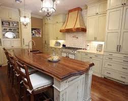Waterfall edge countertop is functional and it. Walnut Wood Countertop With Sink Traditional Kitchen Countertops French Country Decorating Kitchen Country Kitchen Country Style Kitchen