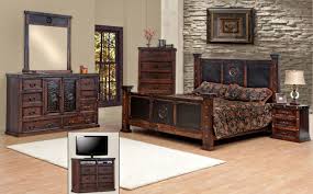 King Size Copper Creek Bedroom Set Free Shipping Dark Stain Heavy Furniture Rustic Bedroom Furniture Sets Bedroom Sets Queen Bedroom Sets Furniture Queen