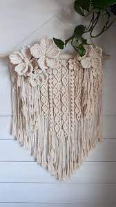 Bohemian wall hangings ukg workforce dimensions. Macrame Flower Wall Hanging Little Knotty Farmhouse Hanging Flower Wall Macrame Wall Hanger Macrame Patterns