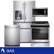 Whirlpool 4 Piece Gas 25cuft 4 Door French Door Refrigerator Kitchen Suite In Stainless St Kitchen Refrigerator French Door Refrigerator Gas Kitchen Appliances