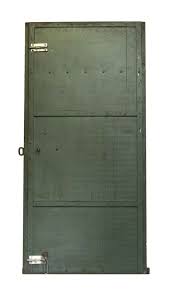 Industrial Green Metal Door Sizes Vary Olde Good Things Metal Door Garage Door Design Side Hinged Garage Doors
