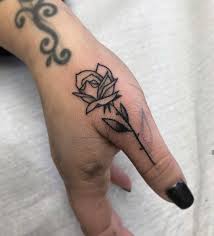 Maybe you would like to learn more about one of these? Black Rose Tattoo Inked On The Right Thumb Rose Tattoos For Women Neck Tattoo Tattoos For Women