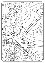 These space coloring pages for kids can get your child(ren)'s imagination going as they prepare to take off into space. Free Printable Rocket And Planets Pdf Coloring Page Planet Coloring Pages Space Coloring Pages Star Coloring Pages