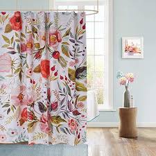 Threshold Floral Wave Shower Curtain 100 Cotton 72x 72 Original Version Bathroom Decor Themes Floral Shower Curtains Fabric Shower Curtains