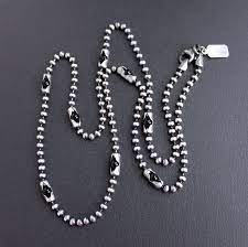 Black Onyx Bead Silver Ball Chain Necklace Lynn Todd Designs Sterling Silver Chain Mens Silver Chain For Men Sterling Silver Mens
