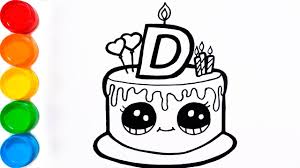 60 dibujos faciles para colorear los mas pequenos colorear imagenes. Como Dibujar Y Colorear Torta De Cumpleanos Kawaii D Pintando Paginas Para Ninos Funkeep Art Youtube