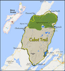 Map Of The Cabot Trail Cape Breton Nova Scitia Cape Breton