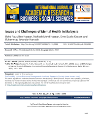 Many people have mental health concerns from time to time. Pdf Issues And Challenges Of Mental Health In Malaysia
