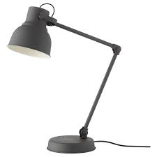 hektar เฮ กทาร โคมไฟโต ะทำงาน พร อมท ชาร จไร สาย เทาเข ม ikea work lamp lamp large lamp shade