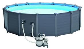 Piscine Intex Graphite 4 78 X 1 24 Piscine Tubulaire Ronde