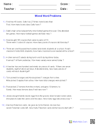 All worksheets are pdf documents the student should derive a multiplication equation from the word problem, solve the equation by mental multiplication and express the. Word Problems Worksheets Dynamically Created Word Problems Mixed Word Problems Word Problems Subtraction Word Problems