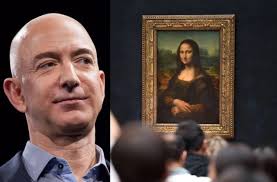 The internet wants Bezos to eat the Mona Lisa; $5 painting by David Bowie  now selling for thousands