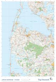 Laminerede vægkort over byerne og danmark. Liveboox Trap Danmark Kort Over Lemvig Kommune Bog