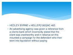 Heller & partners ltd. 1963 2 all e.r. Duty Of Care Financial Loss And Negligent Statements Ppt Download