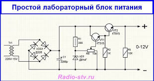 лабораторный блок питания с защитой от кз своими руками Shema Blok Pitaniya 12v Bestransformatornyj Stabilizator Mir Elektroniki Elektronnaya Shema Elektronika Principialnaya Shema