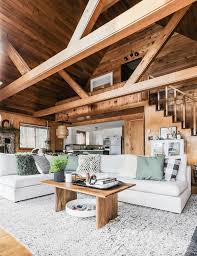 Cabin Tour In 2020 Cabin Living Room Sectional Living Room Small White Cabin