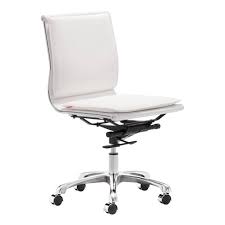 Impressive workplace style and comfort are all present in the euro style dirk low back office task chair. Ergonomic Upholstered Adjustable Armless Office Chair White Zm Home Target