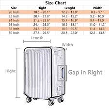 luggage cover 20 22 24 26 28 30 inch suitcase cover rolling luggage cover protector clear pvc suitcase cover for carry on