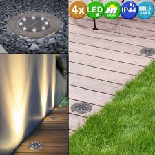 Onze best verkopende solar lampen en dat is niet voor niets! Etc Shop Einbauleuchte 4x Solar Aussen Spot Strahler Lampe Edelstahl Wasserfest Outdoor Weg Beleuchtung Garten Terrasse Rasen Auffahrt Erdspiess Boden Leuchte Online Kaufen Otto