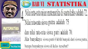 84, berapakah harga anggur itu jika hanya terisi 1/2 penuh. Mencari Jumlah Siswa Dari Rata Rata Statistika Matematika Smp Kelas 9 K13 Lat 6 2 No 04 Youtube