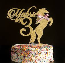 Custom Horse Cake Topper Gold Cake Topper Birthday Etsy Horse Cake Toppers Custom Cake Toppers Birthday Parties Horse Cake